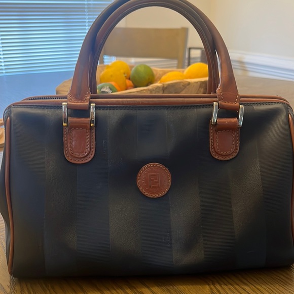 Vintage FENDI Black Stripe Mini Bag - Picture 1 of 10